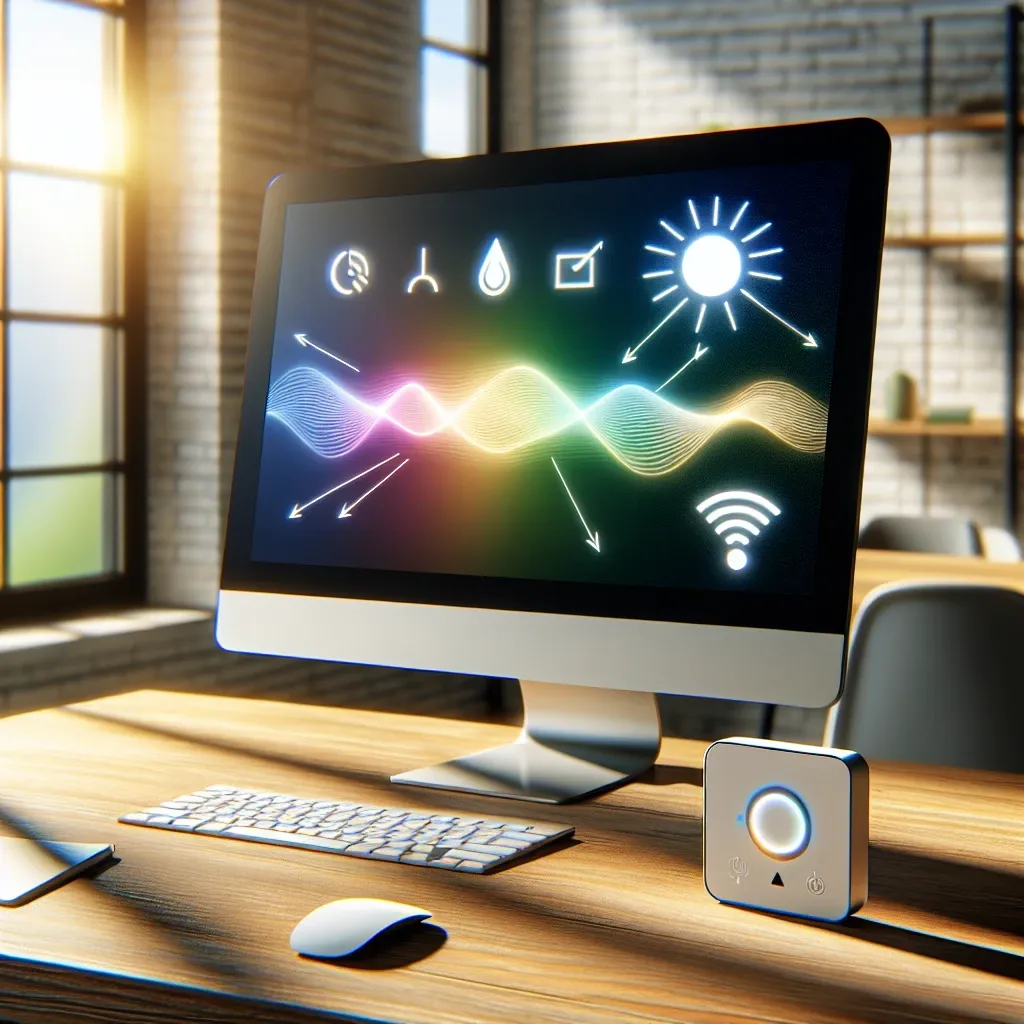 How do ambient light sensors in monitors adjust display settings automatically?
