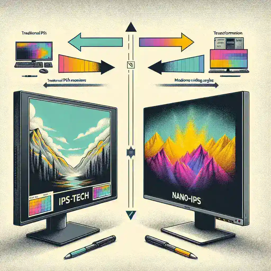 What benefits do nano-IPS panels offer over traditional IPS technology?